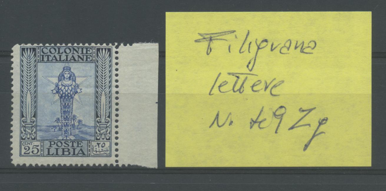 Scansione lotto: COLONIE LIBIA 1924/9 PITTORICA C.25 LETTERE **