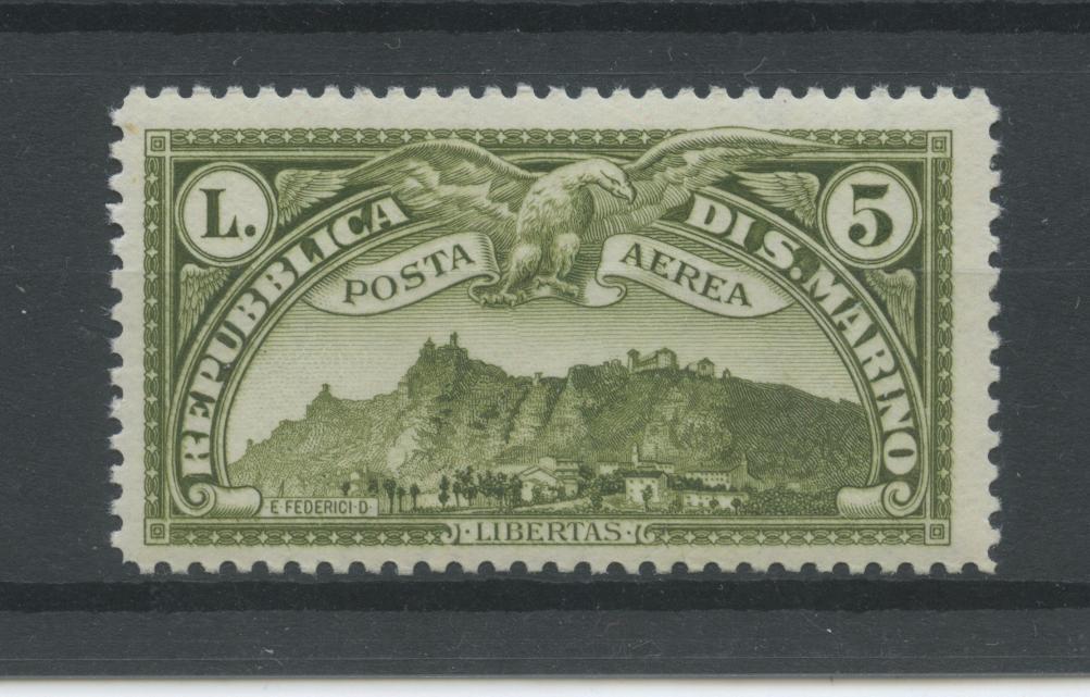 Scansione lotto: SAN MARINO 1931 VEDUTE P.A. L.5 **