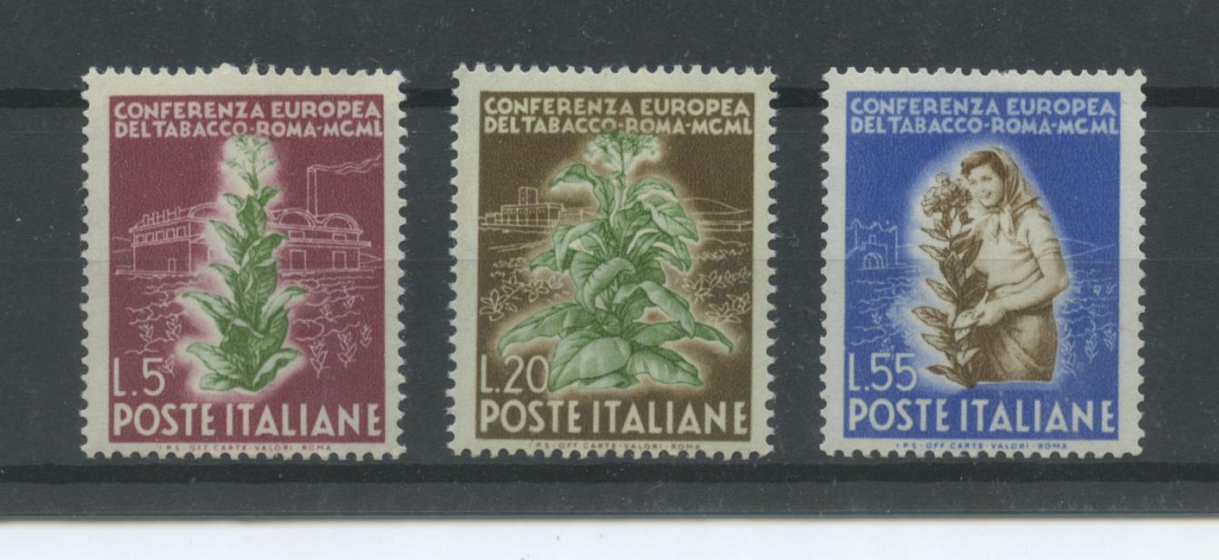 Scansione lotto: REPUBBLICA 1950 TABACCO 3V. 2 ** LUSSO