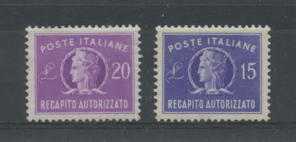 Scansione lotto: REPUBBLICA 1949/52 RECAPITO 2V. 2 ** LUSSO