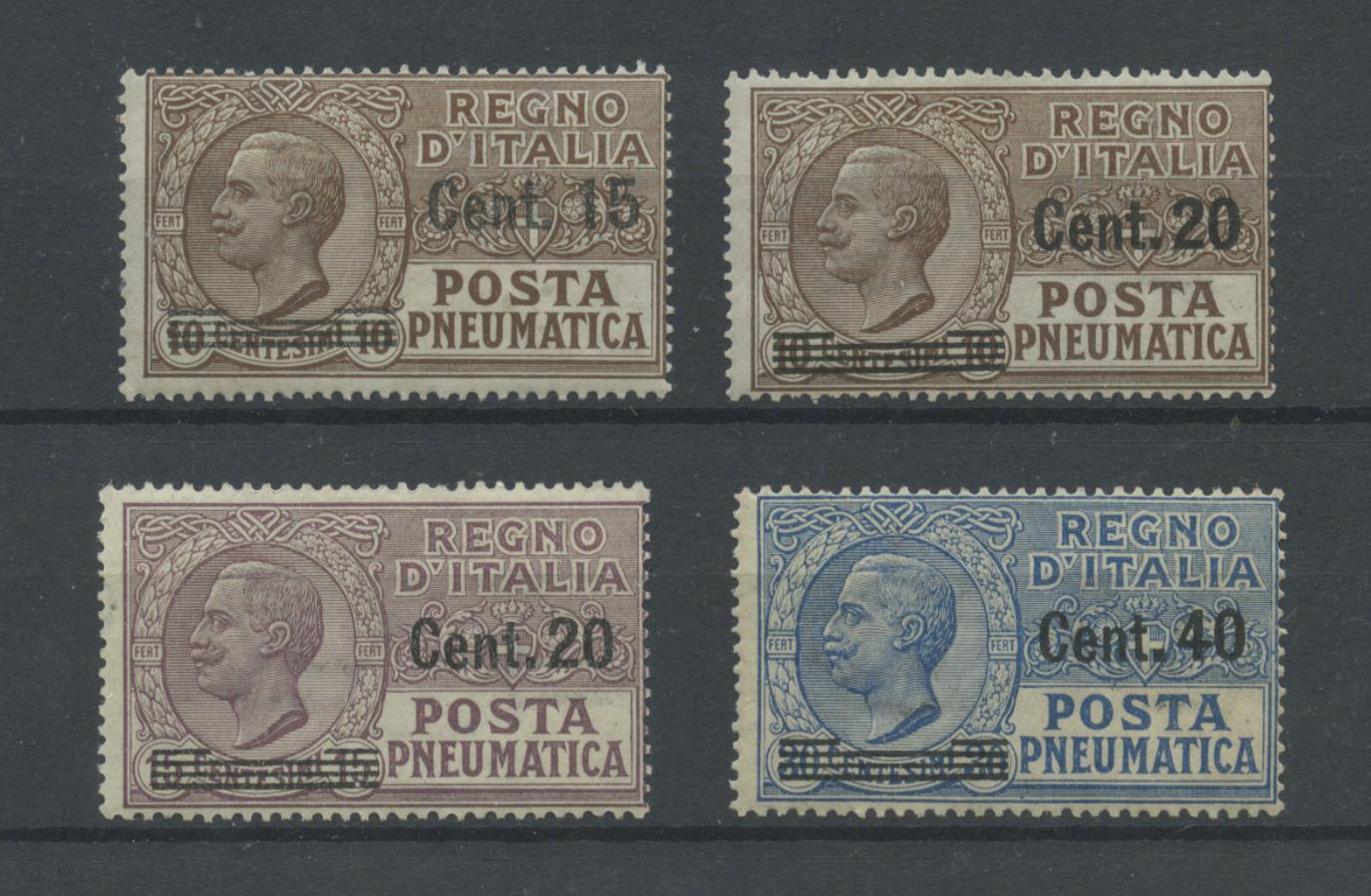 Scansione lotto: REGNO 1924/5 POSTA PNEUMATICA SOVR. 4V. **