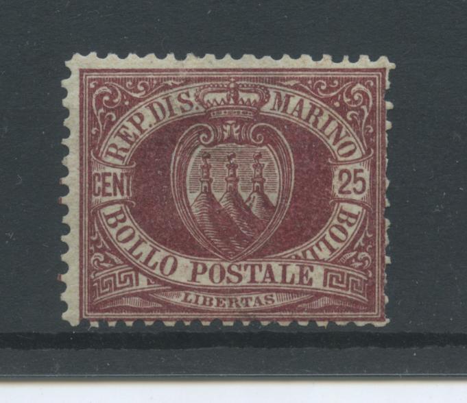 Scansione lotto: SAN MARINO 1877 25C. LACCA 2 *