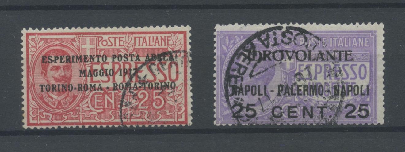 Scansione lotto: REGNO 1917 POSTA AEREA N.1/2 US. CENTRATO