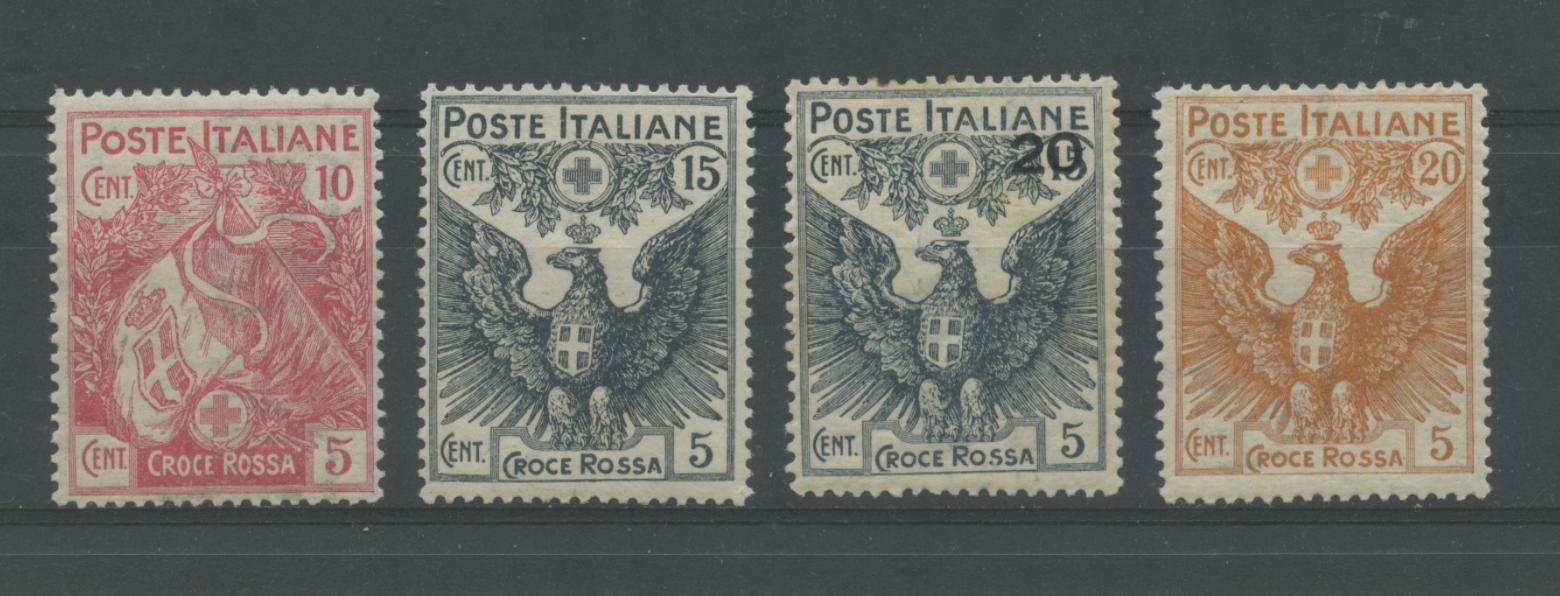 Scansione lotto: REGNO 1915/7 CROCE ROSSA 4V. ** LUSSO