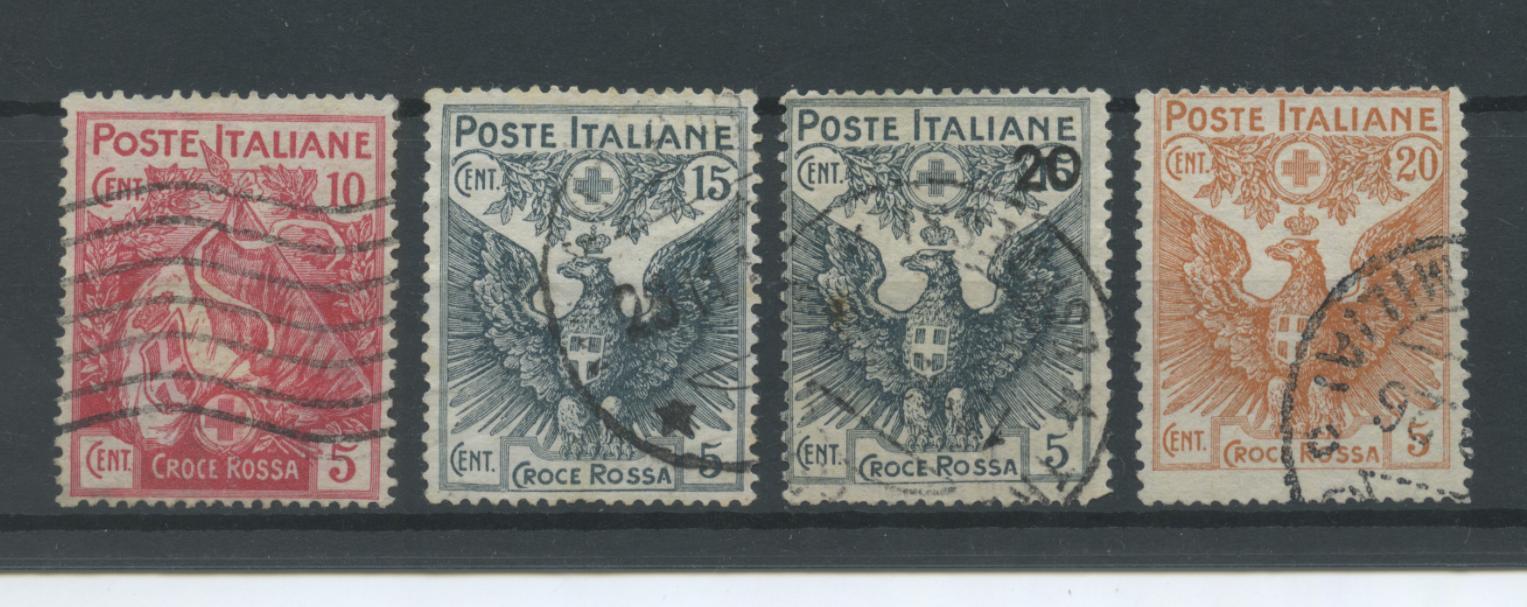 Scansione lotto: REGNO 1915/7 CROCE ROSSA 4V. US.