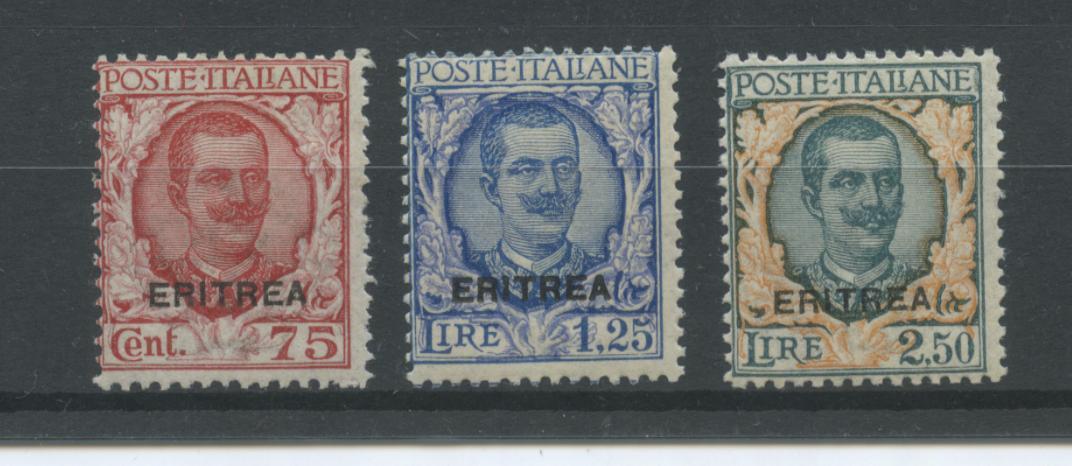 Scansione lotto: COLONIE ERITREA 1926 SOVR. 3V. 8 **