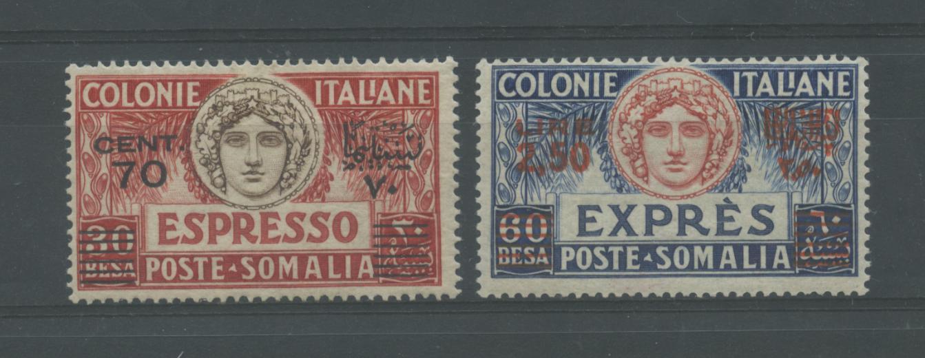 Scansione lotto: COLONIE SOMALIA 1926 ESPRESSI N.5/6 ** CENTRATO