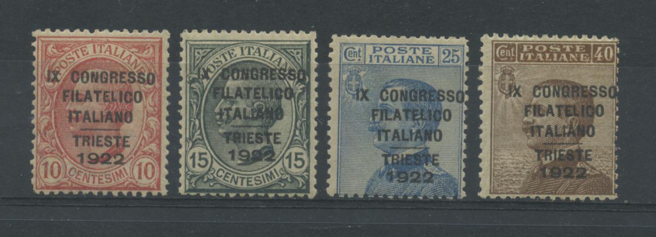 Scansione lotto: REGNO 1922 CONGRESSO FILATELICO 4V. 2 ** CENTRATO CERT.