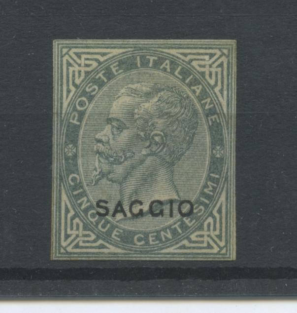 Scansione lotto: REGNO 1863 5C. SOVR. SAGGIO SG  CERT.