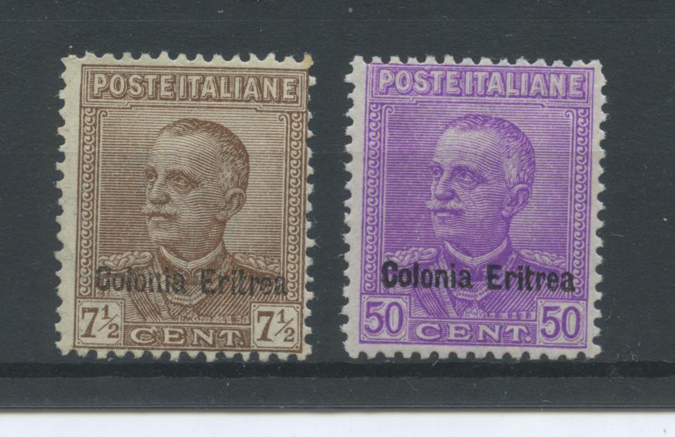 Scansione lotto: COLONIE ERITREA 1928 SOVR. 2V. **