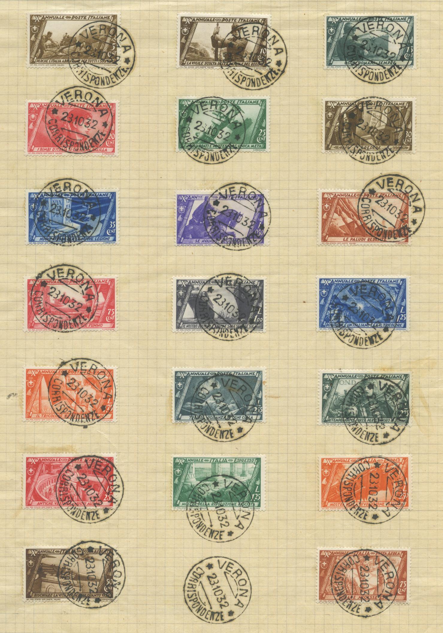 Scansione lotto: REGNO 1932 MARCIA 20V.(originale) 6 US.