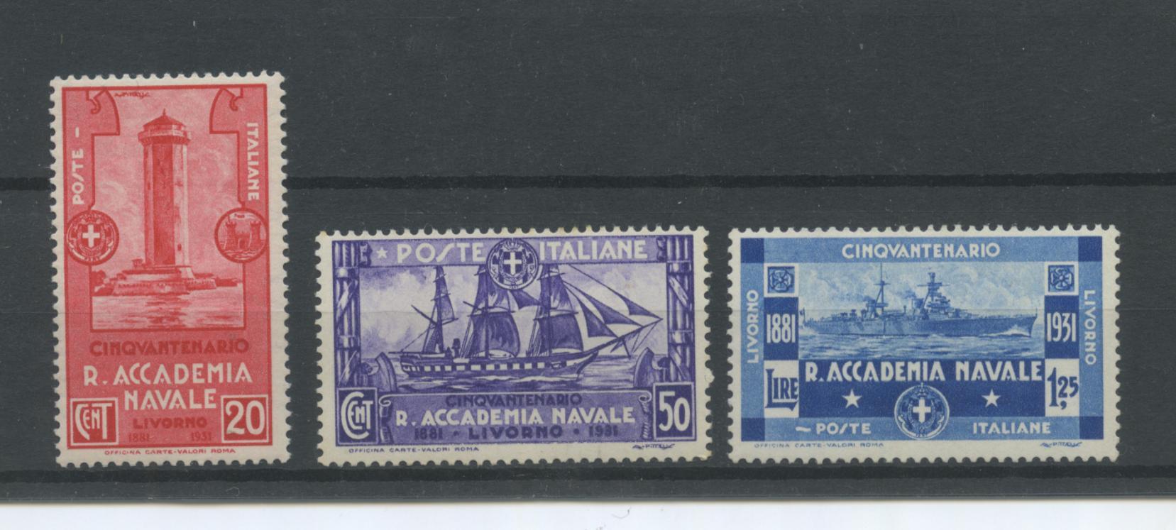 Scansione lotto: REGNO 1931 ACCADEMIA 3V. 2 **