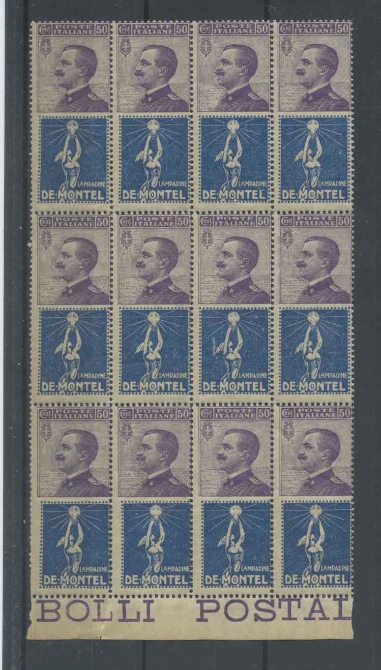 Scansione lotto: REGNO 1924 50C. DE MONTEL X12 **