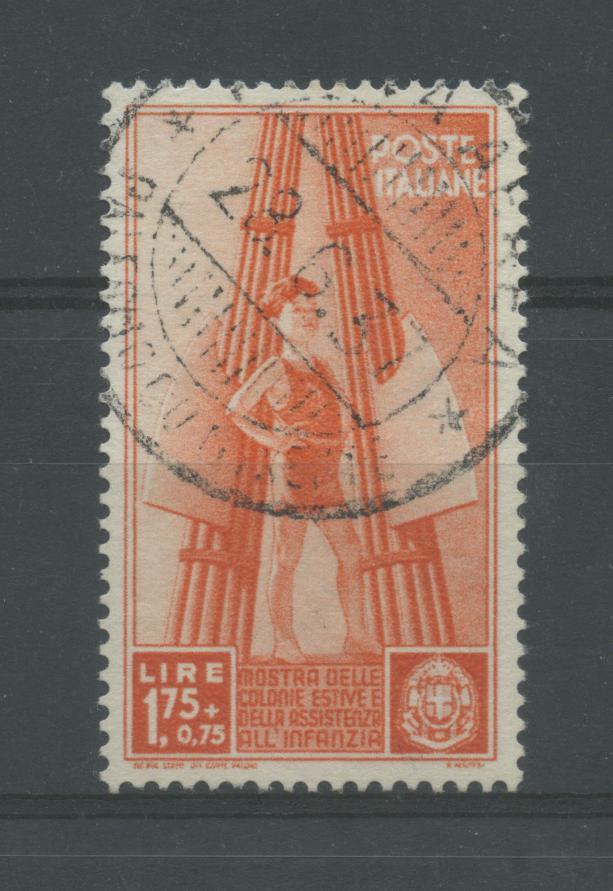 Scansione lotto: REGNO 1937 INFANZIA L.1,75+0,75(originale) US.