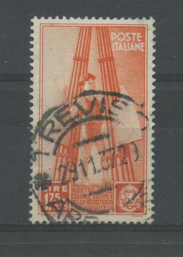 Scansione lotto: REGNO 1937 INFANZIA L.1,75+0,75(originale) 2 US.