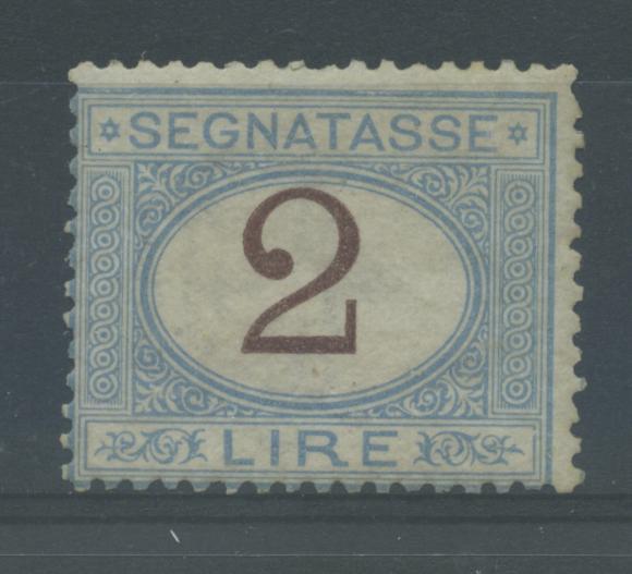 Scansione lotto: REGNO 1870 TASSE L.2 2 **  CERT.