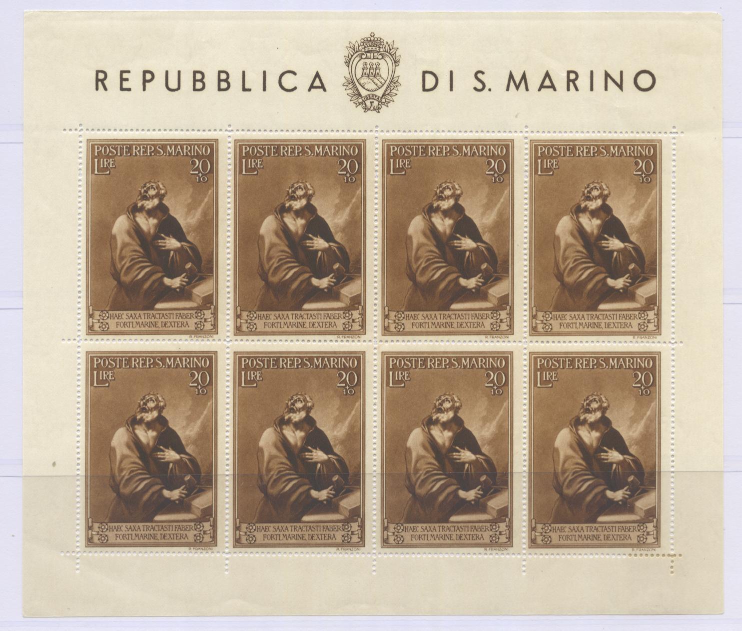 Scansione lotto: SAN MARINO 1944 B.F. CASE POPOLARI *