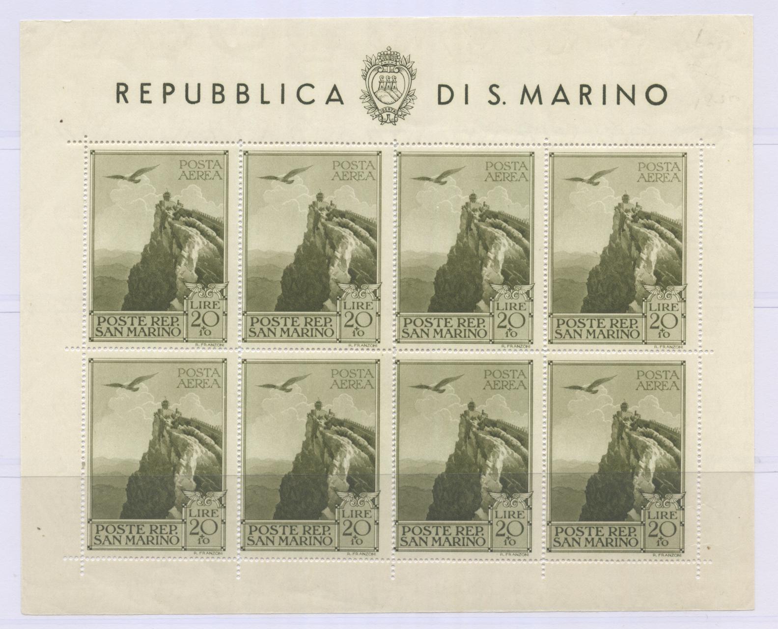 Scansione lotto: SAN MARINO 1944 B.F. CASE POPOLARI *