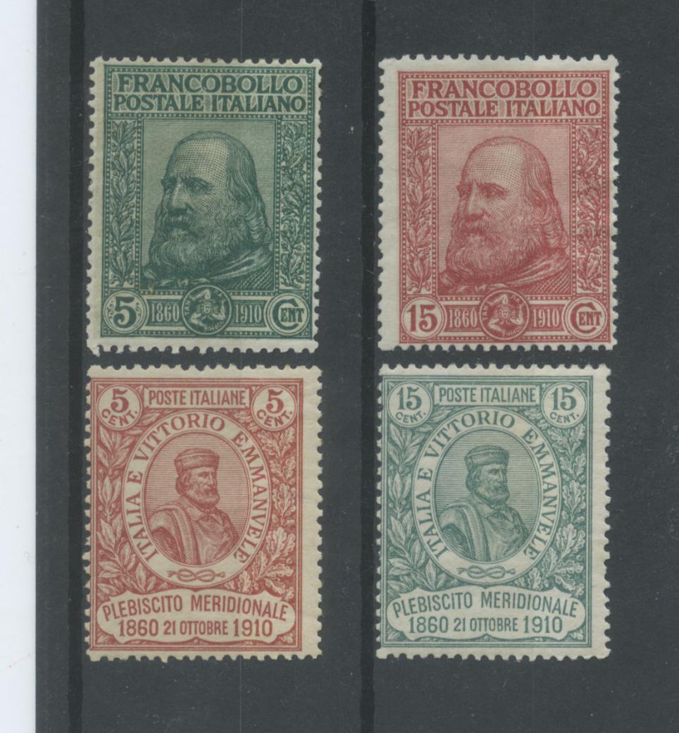 Scansione lotto: REGNO 1910 GARIBALDI 4V. 2 *