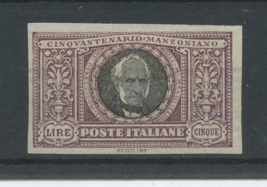 Scansione lotto: REGNO 1923 MANZONI L.5 N.D. *