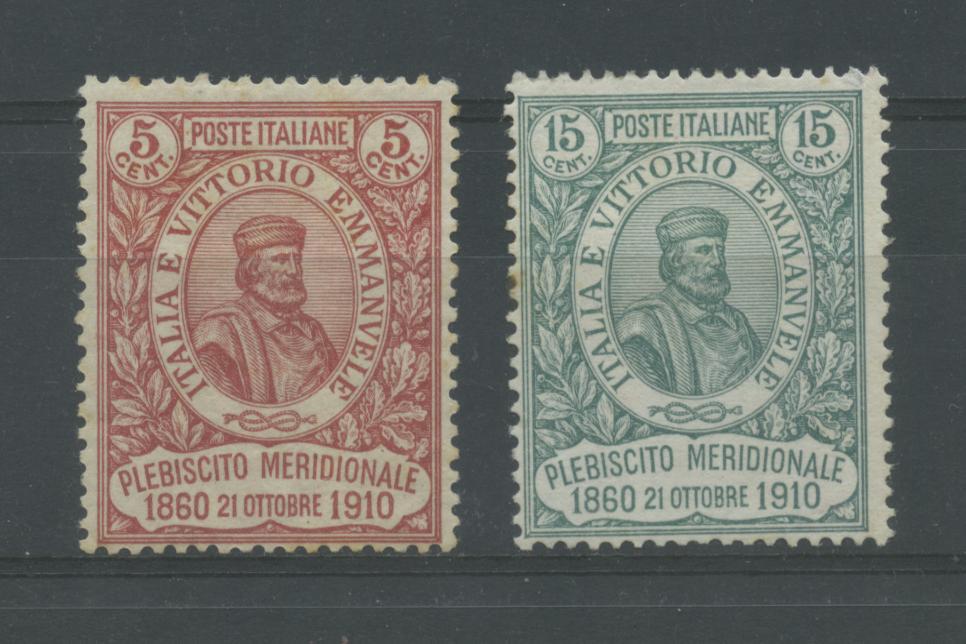 Scansione lotto: REGNO 1910 GARIBALDI 2V. 2 ** CENTRATO CERT.