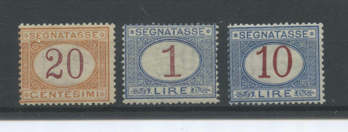 Scansione lotto: REGNO 1890/4 TASSE C.20, L.1, L.10 **