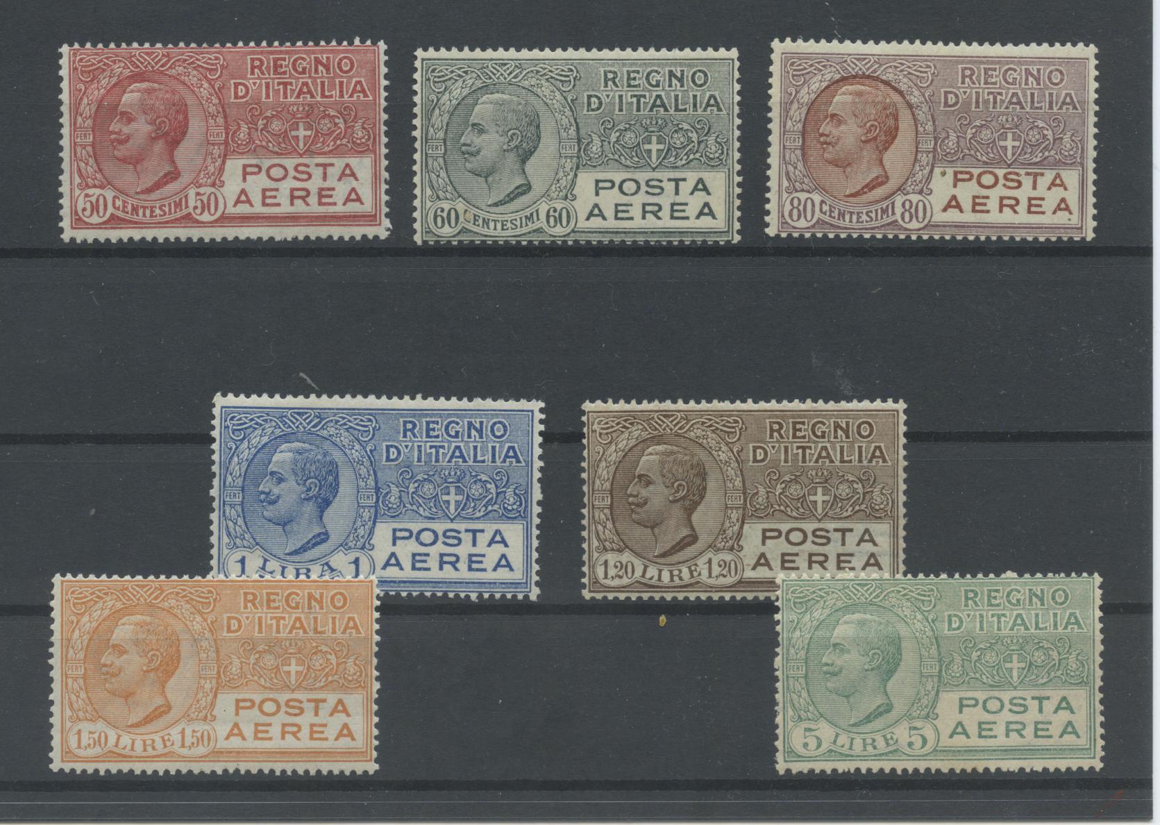 Scansione lotto: REGNO 1926 POSTA AEREA 7V. ** CENTRATO