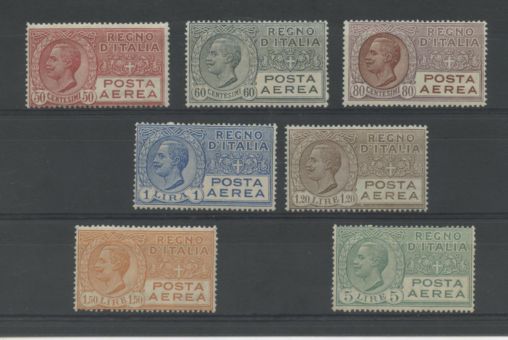 Scansione lotto: REGNO 1926 POSTA AEREA 7V. 6 ** CENTRATO