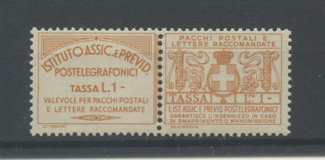 Scansione lotto: REGNO 1936 ASSICURATIVO L.1 ** LUSSO