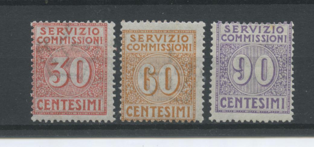 Scansione lotto: REGNO 1913 COMMISSIONI 3V. 8 **