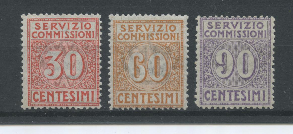 Scansione lotto: REGNO 1913 COMMISSIONI 3V. ** CENTRATO