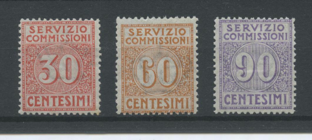 Scansione lotto: REGNO 1913 COMMISSIONI 3V. 4 ** CENTRATO