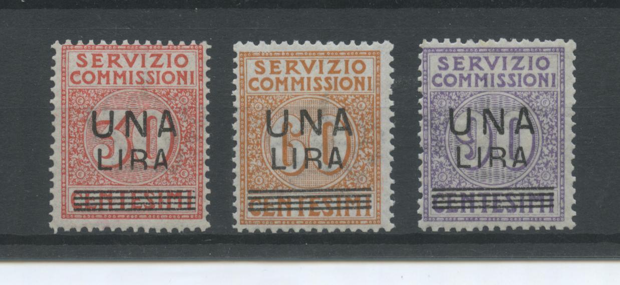 Scansione lotto: REGNO 1925 COMMISSIONI SOVR. 3V. 2 ** CENTRATO