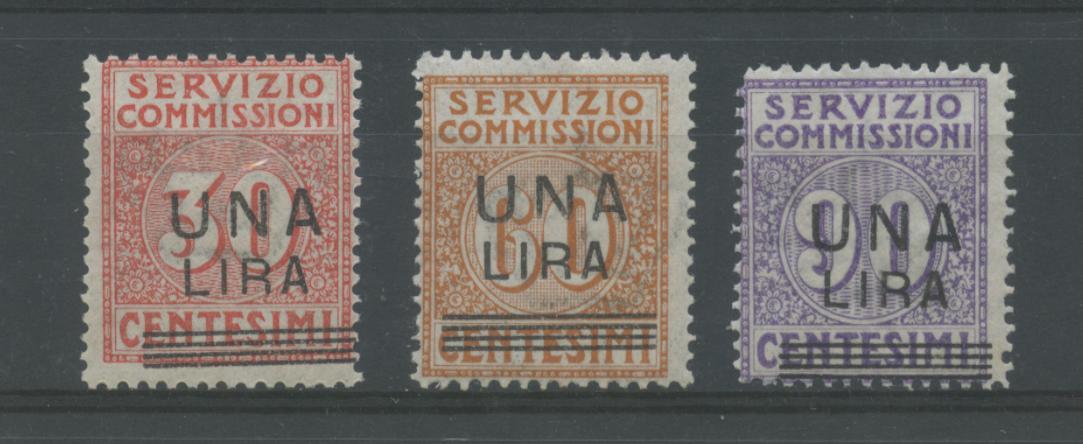 Scansione lotto: REGNO 1925 COMMISSIONI SOVR. 3V. 7 **