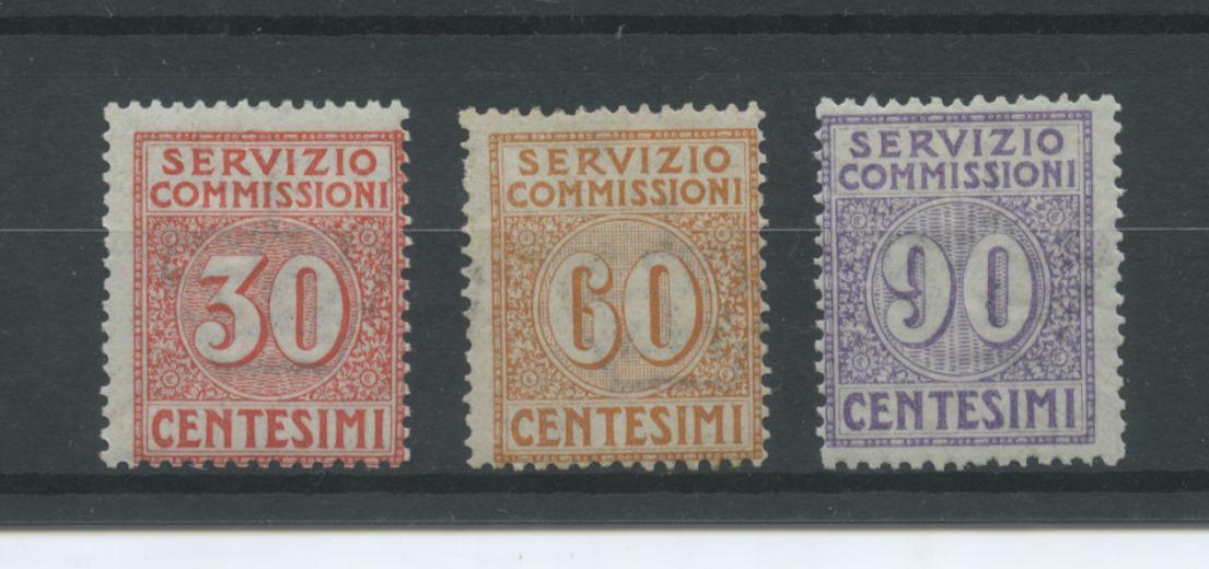 Scansione lotto: REGNO 1913 COMMISSIONI 3V. 7 **