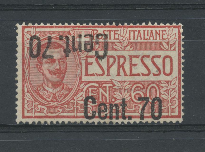 Scansione lotto: REGNO 1924 ESPRESSO N.9 VARIETA' **  CERT.