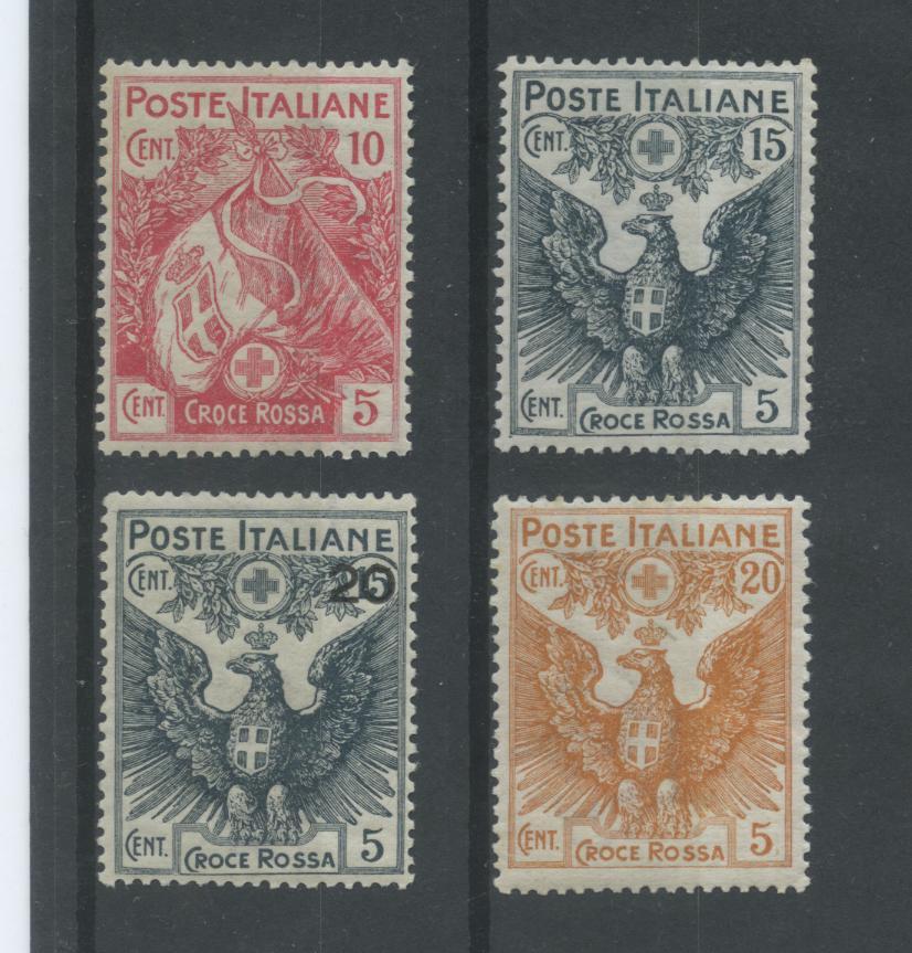 Scansione lotto: REGNO 1915/7 CROCE ROSSA 4V. 4 ** LUSSO