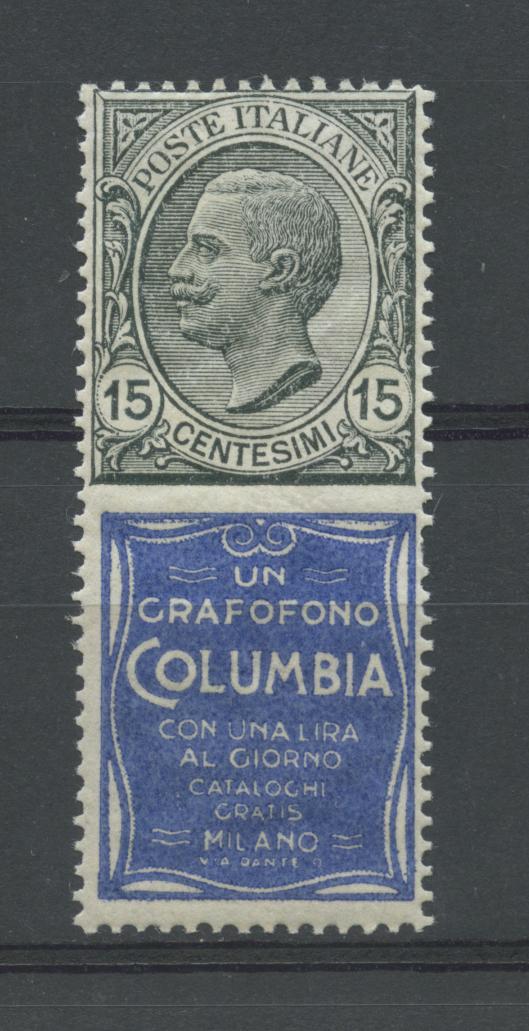 Scansione lotto: REGNO 1924 15C. COLUMBIA 2 ** CENTRATO