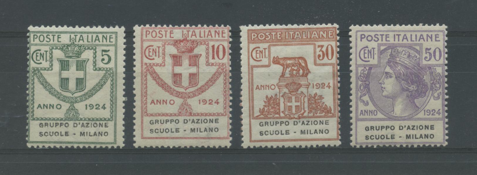 Scansione lotto: REGNO 1924 ENTI G.A.S.M. 4V. 7 **  CERT.