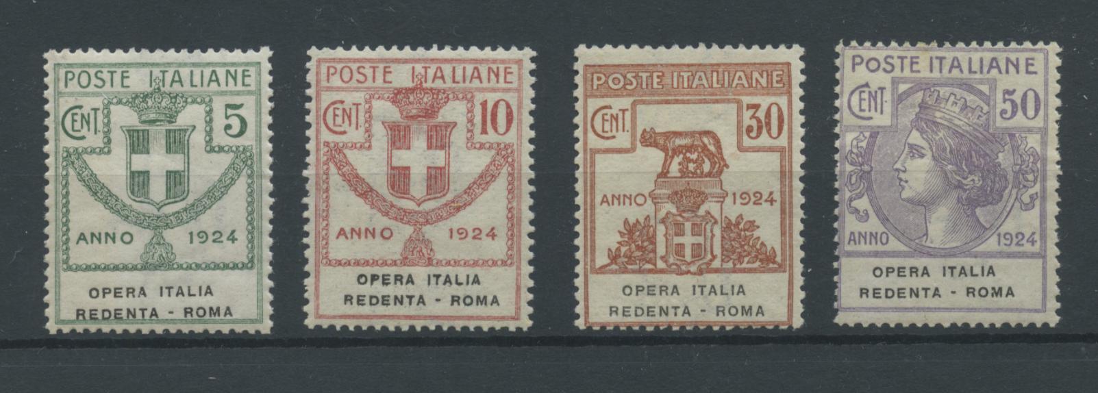 Scansione lotto: REGNO 1924 ENTI O.I.R. 4V. 2 ** CENTRATO CERT.