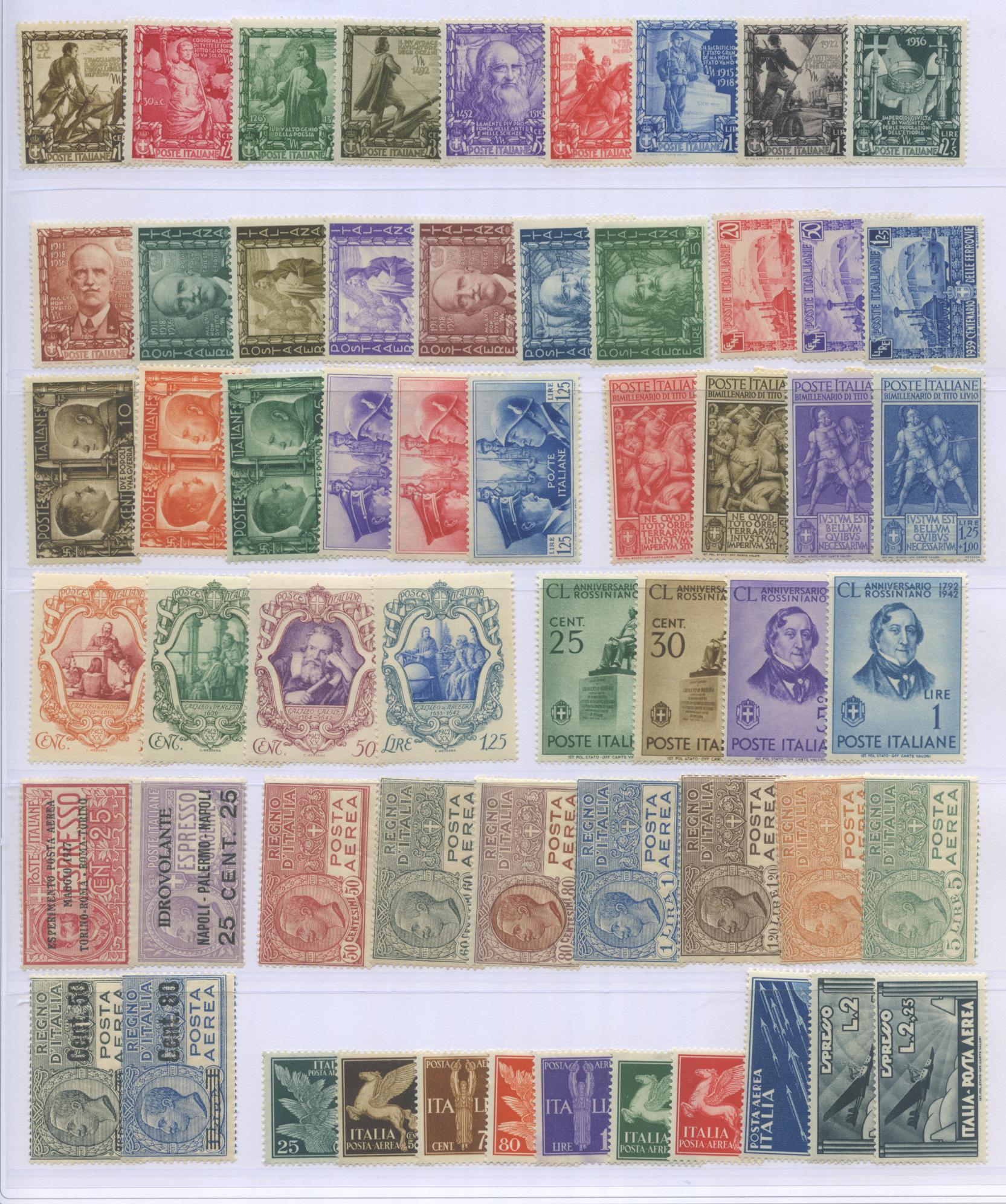 Scansione lotto: REGNO 1910/42 COLLEZIONE CPL. **  CERT.