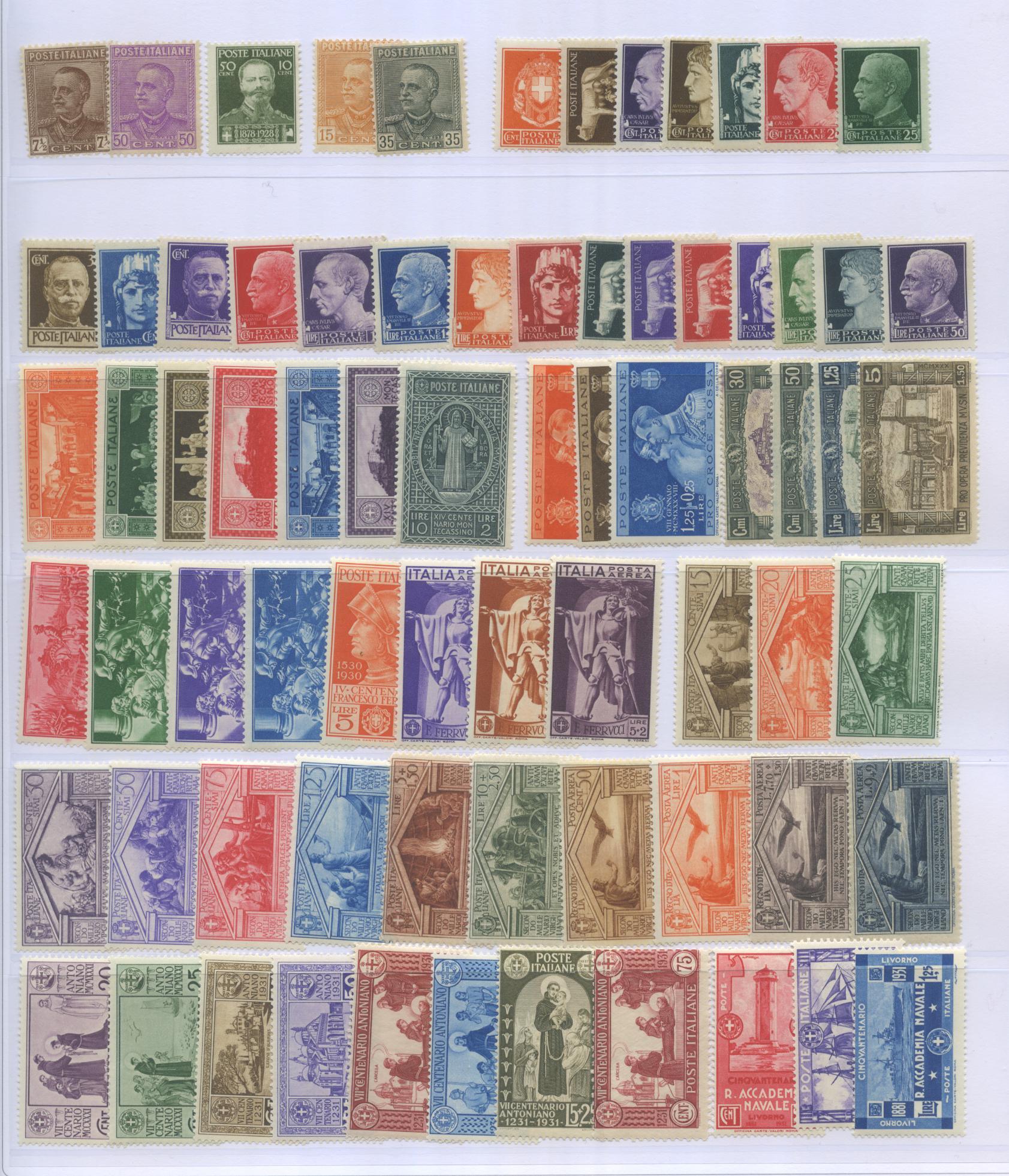 Scansione lotto: REGNO 1910/42 COLLEZIONE CPL. **  CERT.