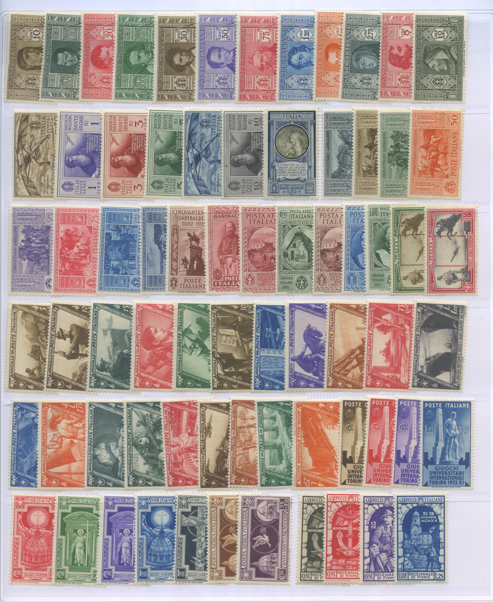 Scansione lotto: REGNO 1910/42 COLLEZIONE CPL. **  CERT.