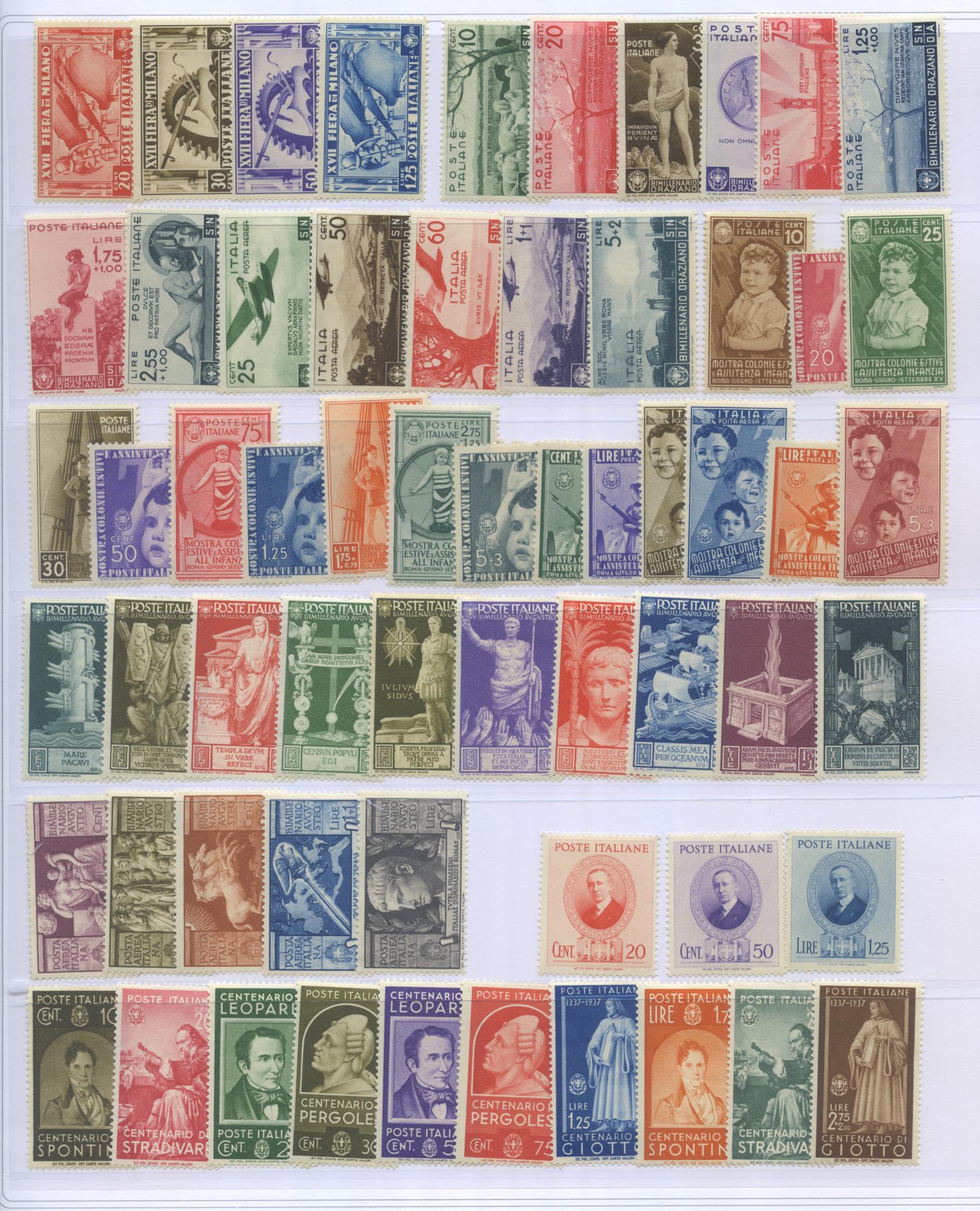 Scansione lotto: REGNO 1910/42 COLLEZIONE CPL. **  CERT.