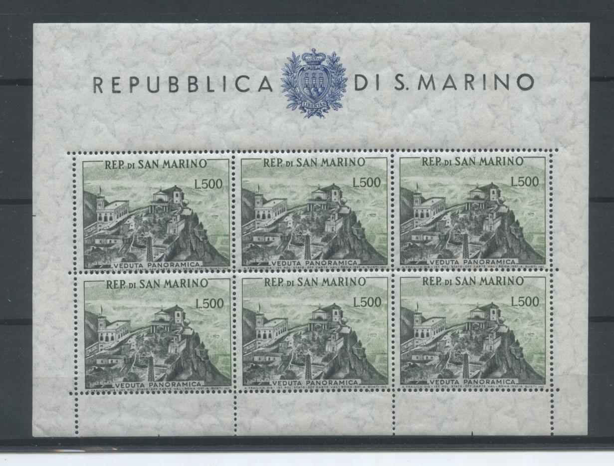 Scansione lotto: SAN MARINO 1958 BF PANORAMA 2 **  CERT.