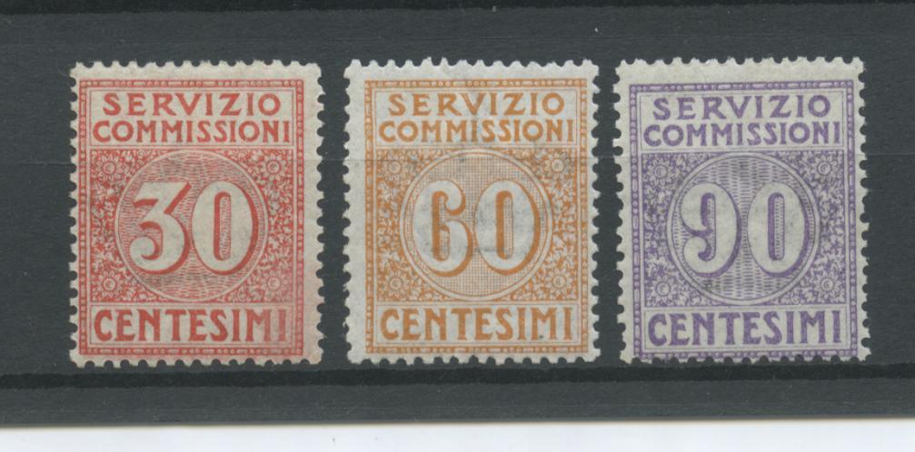 Scansione lotto: REGNO 1913 COMMISSIONI 3V. 3 ** CENTRATO