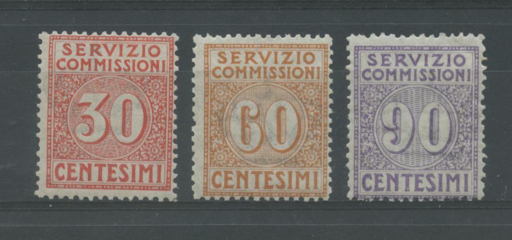 Scansione lotto: REGNO 1913 COMMISSIONI 3V. 4 **