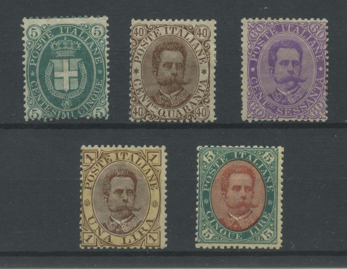 Scansione lotto: REGNO 1889 UMBERTO I 5V. 2 *