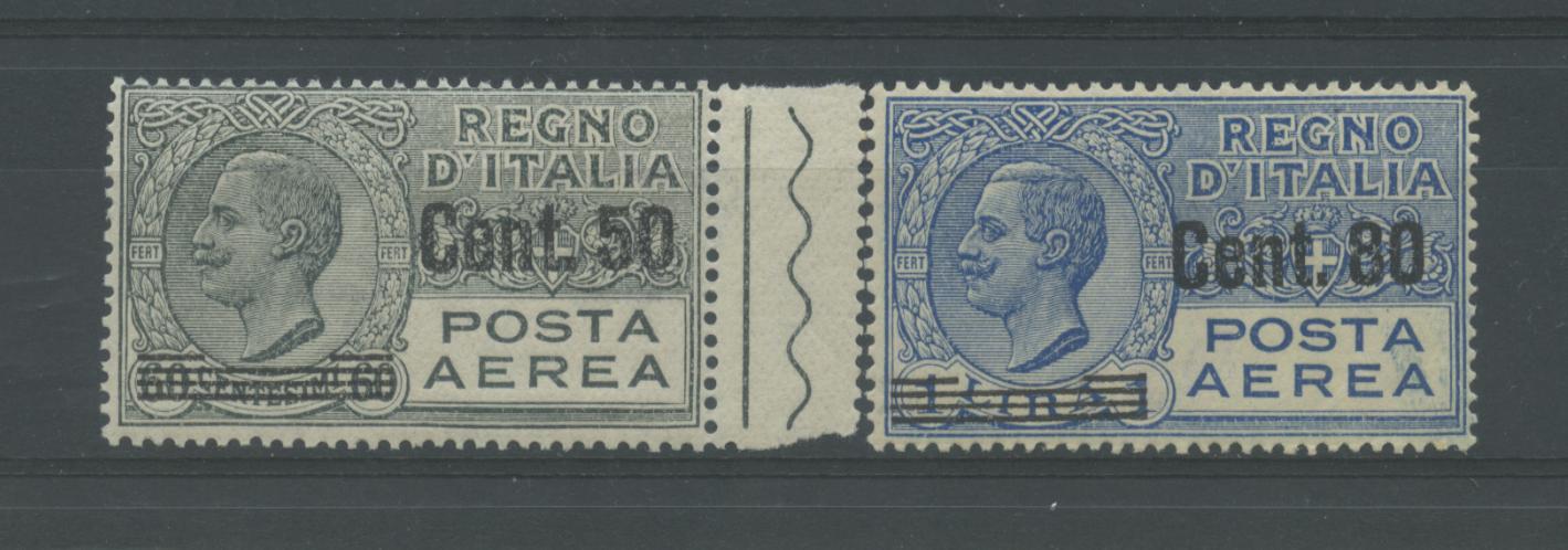 Scansione lotto: REGNO 1927 POSTA AEREA SOVR. 2V. 2 ** CENTRATO