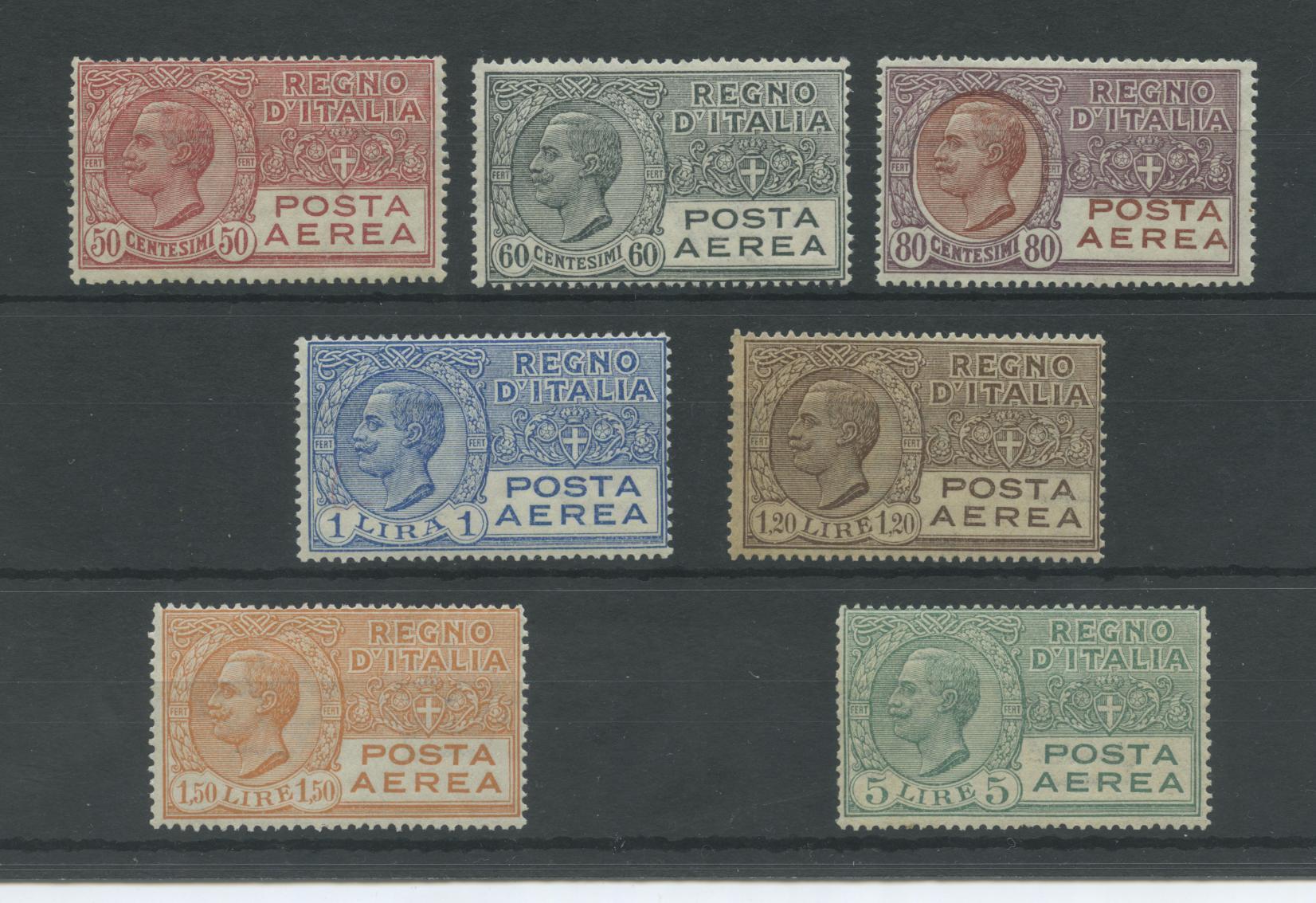 Scansione lotto: REGNO 1926 POSTA AEREA 7V. 4 ** CENTRATO